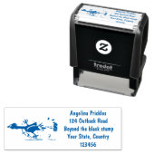 おもしろいランニングカッコいい鶏イラストレーション セルフインキングスタンプ (インサイチュ)