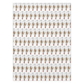 おもしろいランニングカッコいい鶏イラストレーション テーブルクロス (正面)