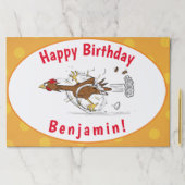 おもしろいランニングカッコいい鶏イラストレーション ペーパーパッド (インサイチュ)