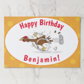 おもしろいランニングカッコいい鶏イラストレーション ペーパーパッド (正面)