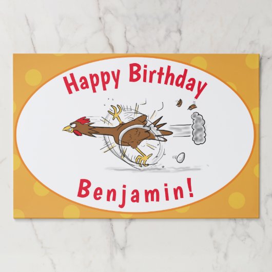 おもしろいランニングカッコいい鶏イラストレーション ペーパーパッド (正面)