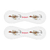 おもしろいランニングカッコいい鶏イラストレーション 野球ボール (パネル)