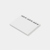 おもしろいランニングズウズブラックシルエットグラフィックアート ポストイット (アングル)