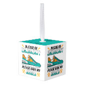 おもしろいランニング引用文救 – マイシューズ キューブオーナメント (裏面アングル)