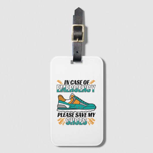おもしろいランニング引用文救 – マイシューズ ラゲッジタグ (正面縦)