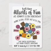 おもしろいリコリス様々な誕生日パーティー 招待状 (正面)