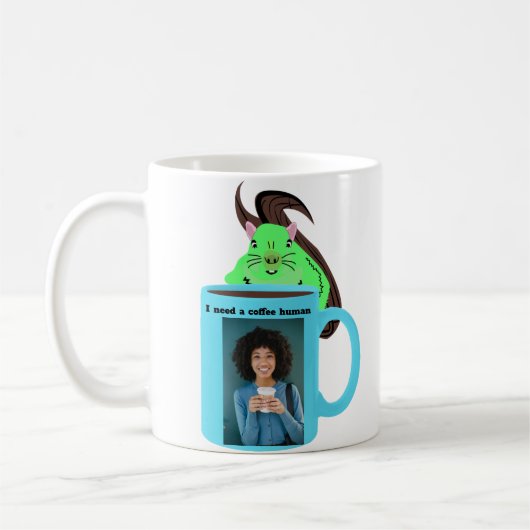 おもしろいリスのグラフィックマグ コーヒーマグカップ (左)
