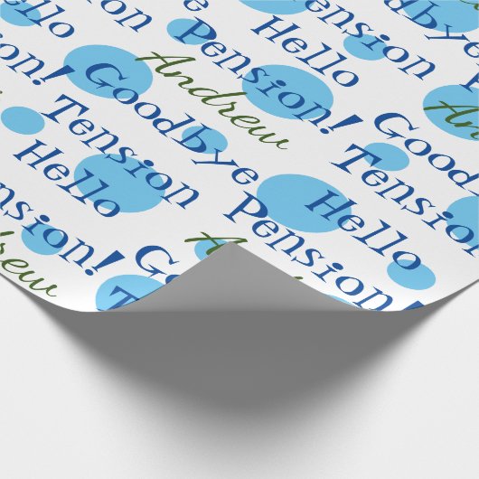 おもしろいリタイアウェイバイヨンテンション引用文ブルー ラッピングペーパー (角)