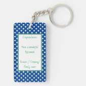 おもしろいリタイアハローペンション引用文ブルー キーホルダー (裏面)