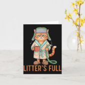 おもしろいリッターの完全ねこパロディ ねこ好きのクリスマス カード (黄色い花)