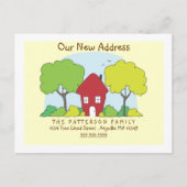 おもしろいリトルハウス新住所はがき 案内ポストカード (正面)