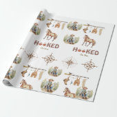 おもしろいリトル漁師ダービーボーイシャワーに夢中 ラッピングペーパー (アンロールド)