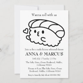 おもしろいリハーサル夕食招待状 招待状