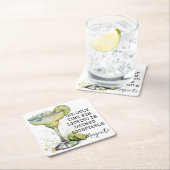 おもしろいリム舐めが許容できると見なされる唯一の時間 スクエアペーパーコースター (インサイチュ)