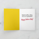 おもしろいリモートとヘッドセット付きゴリラ父の カード (内部)