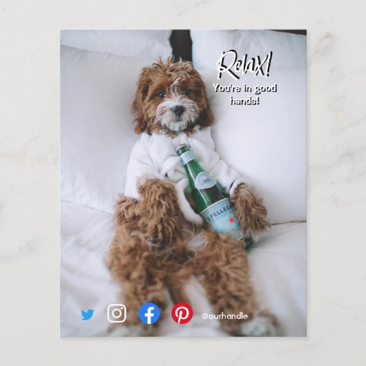 おもしろいリラックス実在bドッグ チラシ (正面)