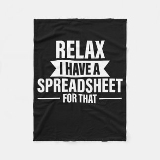 おもしろいリラックスAccountant Giftのスプレッドシート フリースブランケット