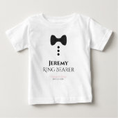 おもしろいリングや輪ベアラブラックタイ結婚ズ幼児用Tシャツ ベビーTシャツ (正面)