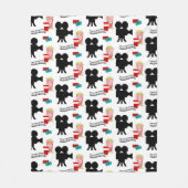 おもしろいリールのポップコーンパターンシアターブランケット フリースブランケット (正面)