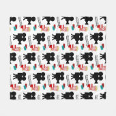 おもしろいリールのポップコーンパターンシアターブランケット フリースブランケット (正面(横))