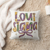 おもしろいルイジアナパープル金ゴールドグリーン クッション (ブランケット)