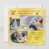 おもしろいルドルフ平和ラブジョイエレガントゴールデン写真 シーズンカード (正面)