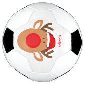 おもしろいルドルフ・クリスマス サッカーボール (回転)