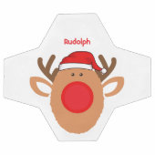 おもしろいルドルフ・クリスマス サッカーボール (フラット)
