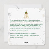 おもしろいルドルフOh Deer Peace Love Joyゴールデンフォト シーズンカード (裏面)