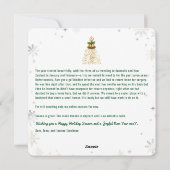 おもしろいルドルフOh Deer Peace Love Joyゴールデンフォト シーズンカード (裏面)