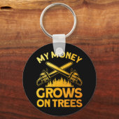 おもしろいルンバージャックア男性へートツリーカッターソーロッゲ キーホルダー (正面)