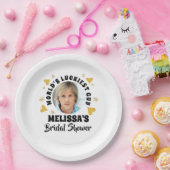 おもしろいルーム顔フォト金ゴールドハートブライダルシャワー ペーパープレート (パーティー)