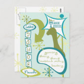 おもしろいレイクタホイラストレーション ポストカード (正面/裏面)