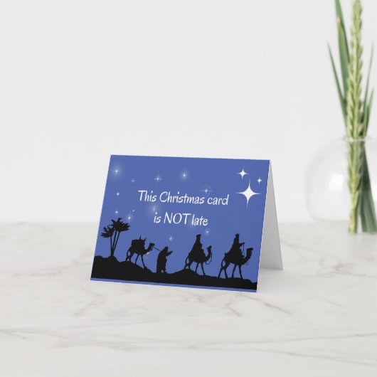 おもしろいレイトクリスマスヴィンテージベレードホリデーカード シーズンカード (正面)