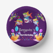 おもしろいレインザメの誕生日バルーンパーティー少年 ペーパーボウル (正面)