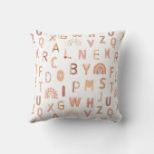 おもしろいレインボーアルファベットパターン クッション (裏面)