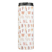 おもしろいレインボーアルファベットパターン タンブラー (裏面)