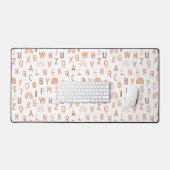 おもしろいレインボーアルファベットパターン デスクマット (キーボード&マウス)