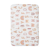 おもしろいレインボーアルファベットパターン バスマット (正面縦)