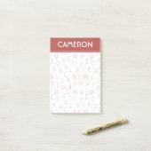 おもしろいレインボーアルファベットパターン ポストイット (デスク上)