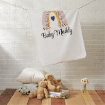 おもしろいレインボーコージーベビーブランケット