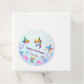 おもしろいレインボーシャーク誕生日バルーンパーティーファミリー フェイバータグ (インサイチュ)