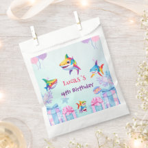 おもしろいレインボーシャーク誕生日バルーンパーティーファミリー