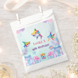 おもしろいレインボーシャーク誕生日バルーンパーティーファミリー フェイバーバッグ