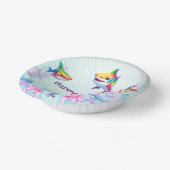 おもしろいレインボーシャーク誕生日バルーンパーティーファミリー ペーパーボウル (傾斜あり)