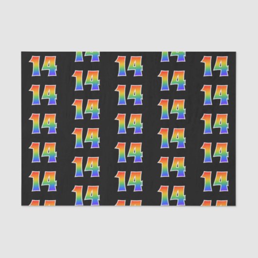 おもしろいレインボースペクトラムパターン"14"イベント番号 薄葉紙 (正面)