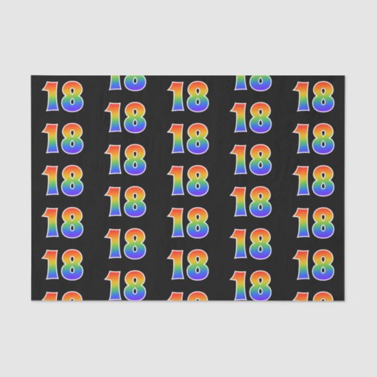 おもしろいレインボースペクトラムパターン"18"イベント番号 薄葉紙 (正面)