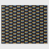 おもしろいレインボースペクトラムパターン「40」イベント番号 ラッピングペーパー (フラット)