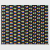 おもしろいレインボースペクトラムパターン「45」イベント番号 ラッピングペーパー (フラット)