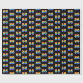 おもしろいレインボースペクトラムパターン"56"イベント番号 ラッピングペーパー (フラット)